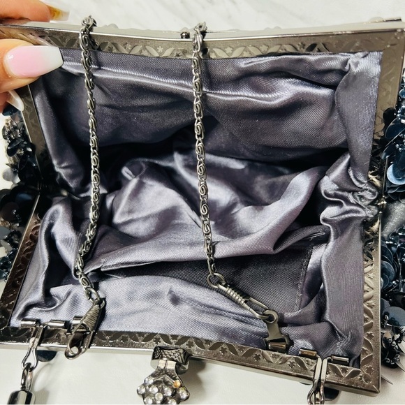 3/$60 Vintage Beaded Sequin Mermaidcore Handbag Shoulder Bag - Picture 6 of 7